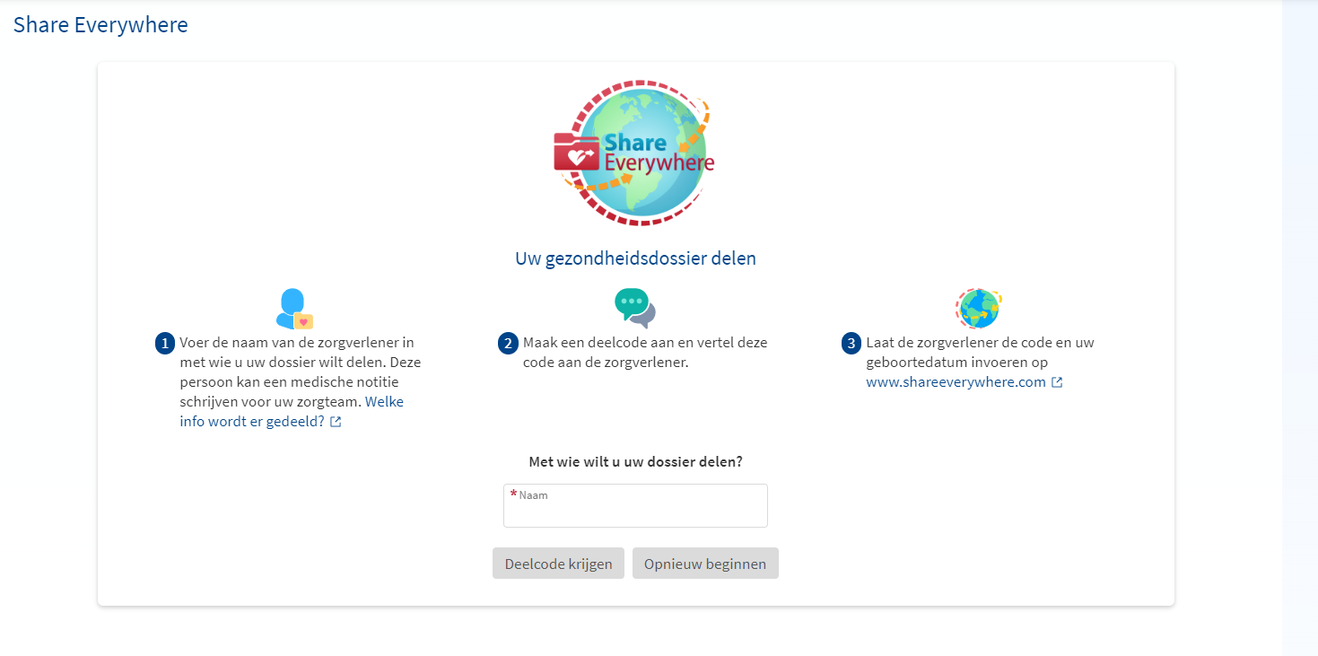 Delen met zorgverleners