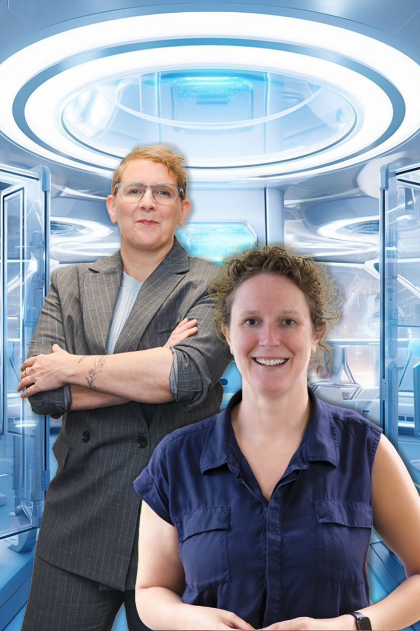 foto met Merel Klaassen en Nicole van Eldik