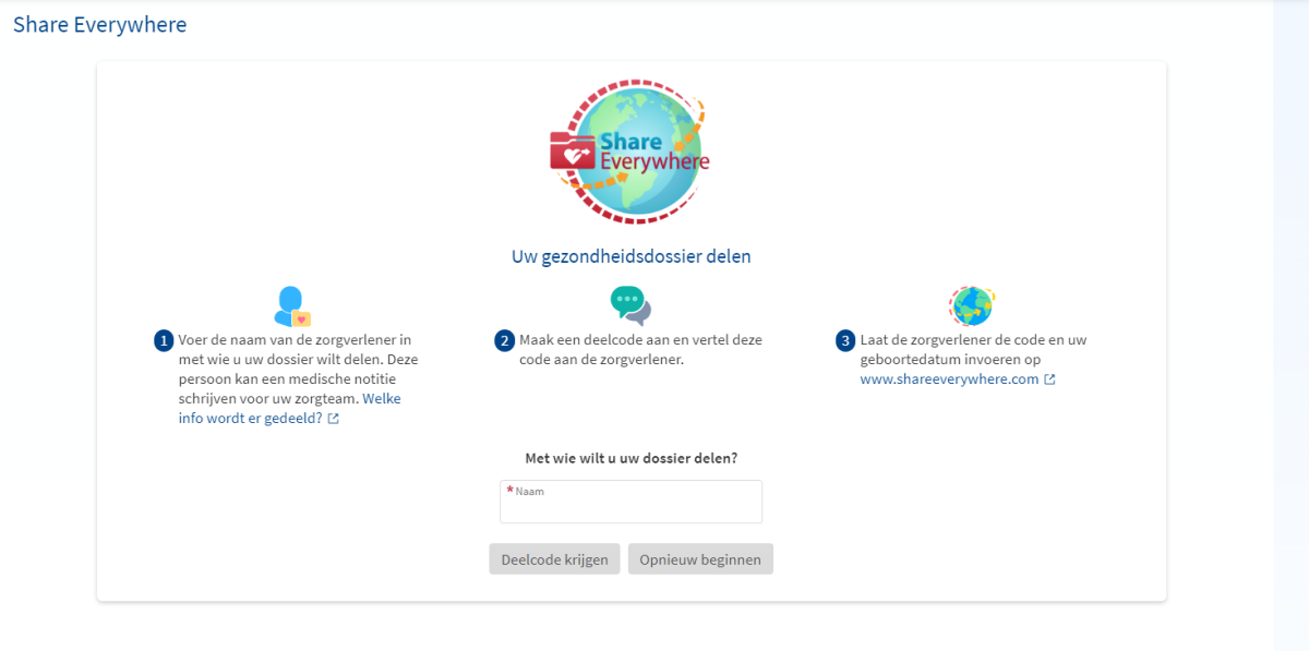 Delen met zorgverleners
